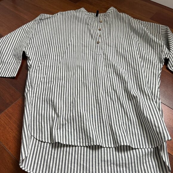 Beechtree Linen Blend Womens Stripped Beach Cover Size XS - Picture 3 of 4